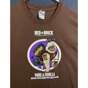 RED BRICK BREWING COMPANY TSHIRT ATLANTA GEORGIA BREWERY 2XL XXL VANILLA GORILLA